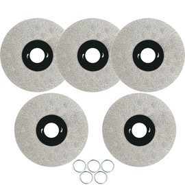 Widened Cutting Blade for Stone Ceramic, 5Pcs 4" x 7/8" Ultra-Thin Diamond Cut-Off Wheel, Indestructible Rock Slab Grinding Disc for Angle Grinder & Circular Saw