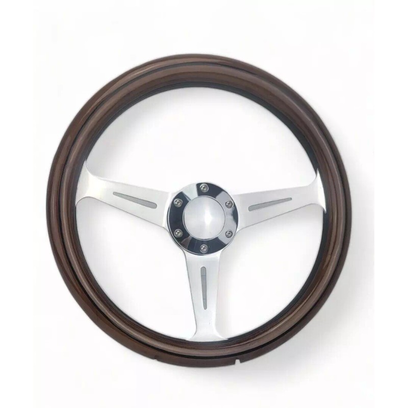 New World Motoring 14" Inch Classic Nostalgia Style Wood Grip