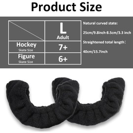 RETZLA Ice Skate Blade Covers - Winter Skate Guards for Kids and Adults, Hockey Skate Blade Protector for Boys, Girls, Men, Women (Black, S)