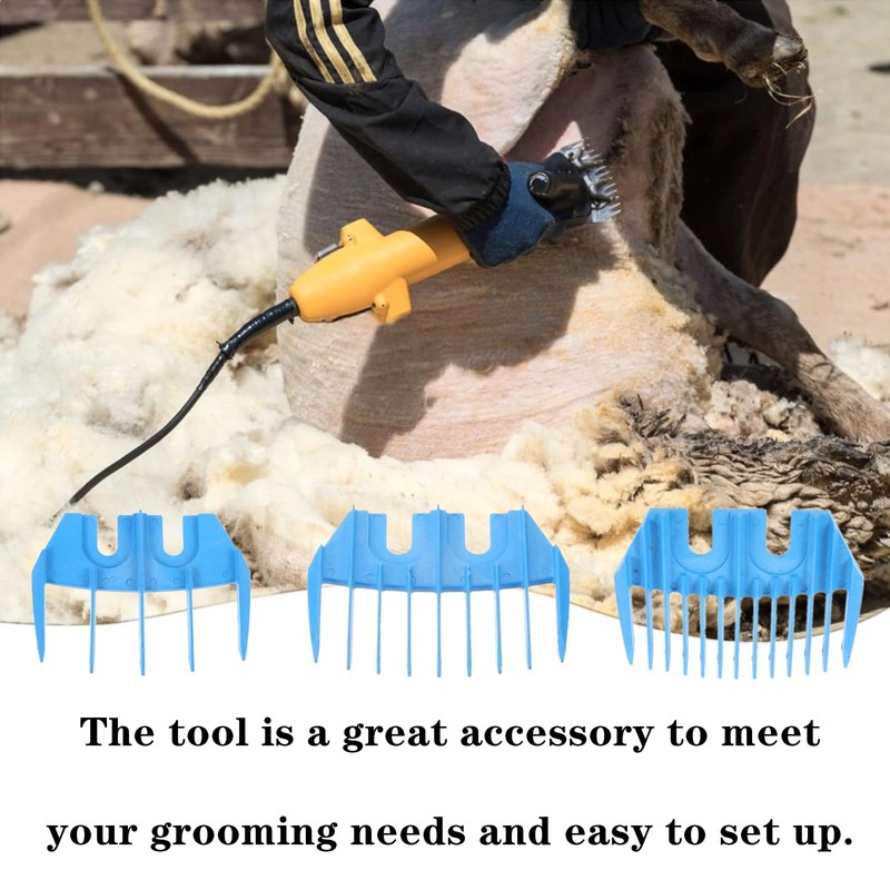 Fuulqgui 3 PCS Electric Wool Shears Professional Trimmer Guide Sheep