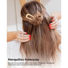 8 Piezas French Pin, Horquillas Para Cabello Mujer, Juego De Horquillas Elegantes, Incluye Varios Estilos Y Colores, Ideal Para Peinados Diarios Y Oca