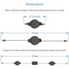NECABLES 2+1Pack 2pcs Retractable Phone Cord for Landline 4ft Auto