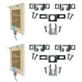 Anti Theft Security Picture Hangers Kit Spring Lock Quick Release Tool Picture Hooks Security Hardware Kit for Wooden Polymer Picture Photo Frames Kit B
