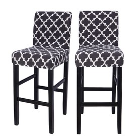 Deisy Dee Stretch Slipcovers Chair Cover for Counter Height Side Chairs Covers Stretch Protectors Pack of 2 C172 (RR)
