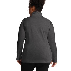 COOTRY Women's Plus Size Athletic Jackets Zip Up Lightweight Workout Running Track Jackets with Thumb Holes Motley Black 4XL