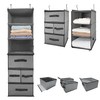 2-in-1 Durable 6-Tier Hanging Closet Organizer with 4 Removable Drawers,2