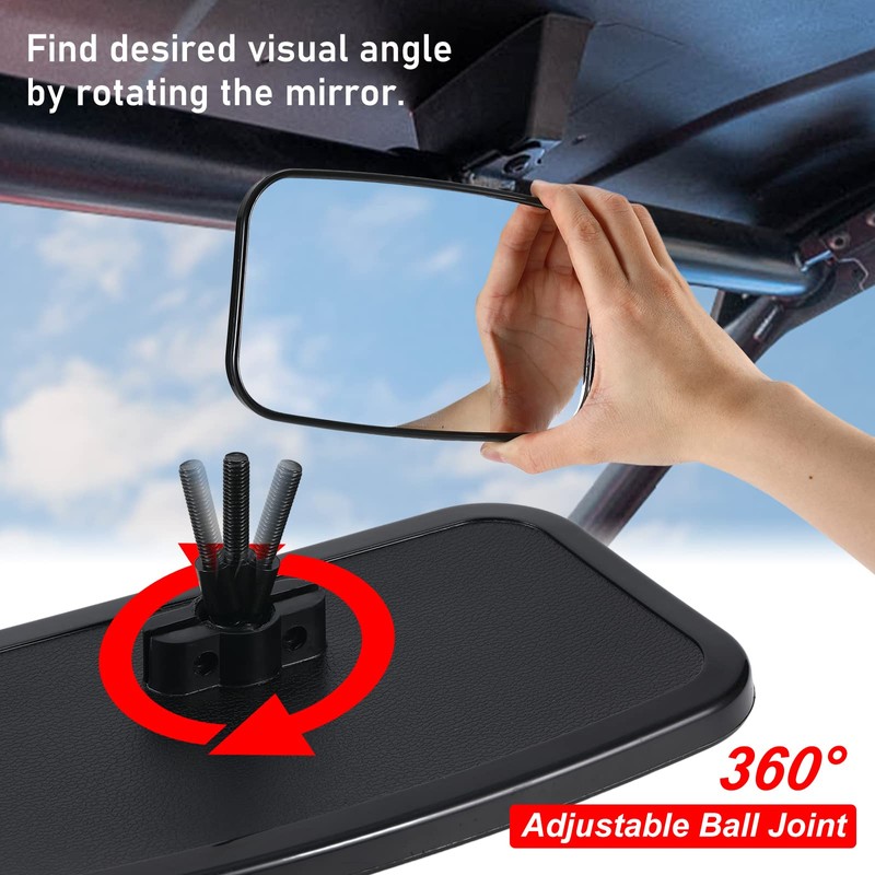 OFIG UTV Side Mirrors And UTV Center Mirror for 1.6"
