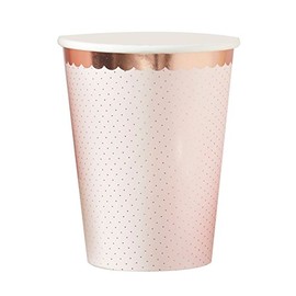 Ginger Ray Floral & Pink Rose Gold Foiled 8 Stück, Tassen, 8 Count (Pack of 1)