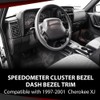 CROSSDESIGN Dash Bezel Trim Speedometer Cluster Bezel Compatible with Jeep