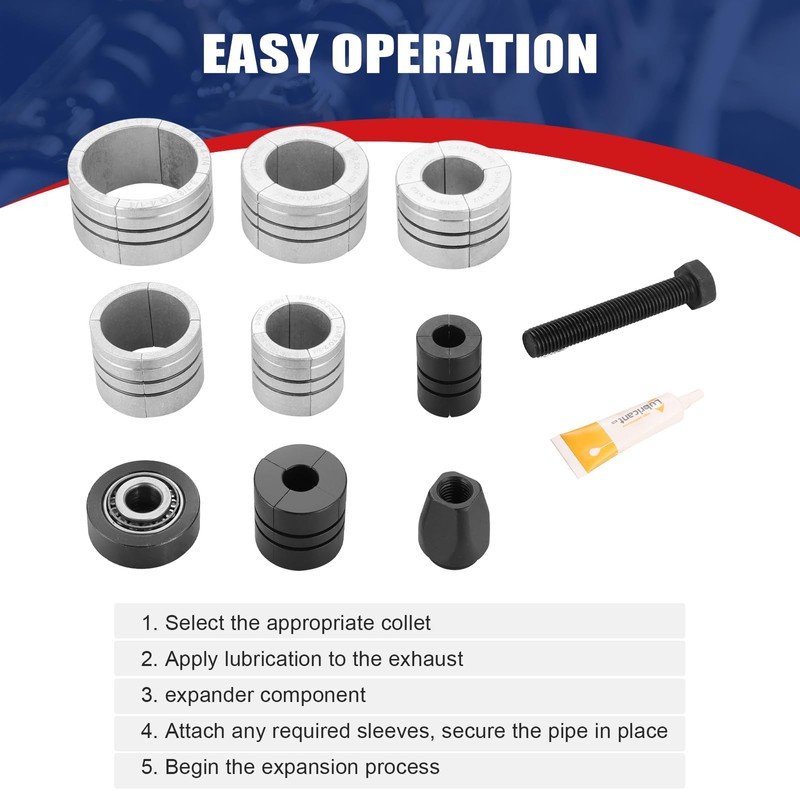 NYXOVA Exhaust Pipe Expander Stretcher Tool Set 1-5/8 to 4-1/4