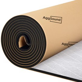 AggSound AggSound 157mil 18sqft Roll Pack Universal Sound Deadener for Cars, Noise Deadening Material-Heat Shield Insulation Dampening Mat