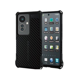 Elecom PMWO241ZEROGBK OPPO Reno11 A Case Cover Shockproof Shock Absorption ZEROSHOCK 4 Corner Damper Hybrid TPU Honeycomb Construction Grip Texture with Strap Hole Camera Protection Air Cushion Black