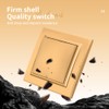 On/Off Switch, 1-Gang Gold Wall Switch, Mechanical Wall Switch 86