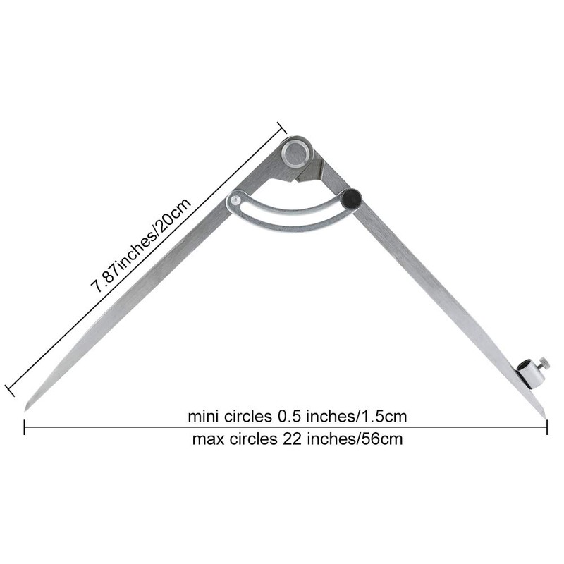 Bohoman Professional Woodworking Compass with Wing and Pencil Holder,8 Inch-Ideal