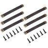 PATIKIL 7" Leather Drawer Pulls with Iron Sheet, 6 Pcs