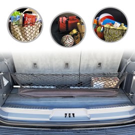 Envelope Style Automotive Elastic Trunk Mesh Cargo Net for Ford Expedition XL STX XLT 2018-2024 - Premium Trunk Organizer and Storage - Luggage Net for SUV - Car Organizer for Ford Expedition