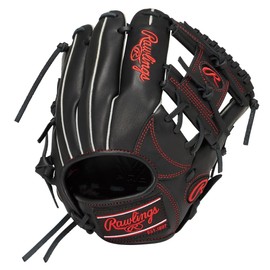 Rawlings (ローリングス) Baseball Glove, Soft, JR. Children Junior Hyper Tech R9 Series GJ5R9G9M Black [For All-Round Use] Size M *For Left-handed Throw (Right-hand Wear)