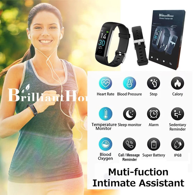 BrilliantHouse Fitness Tracker with Heart Rate Sleep Monitor Step Counter,
