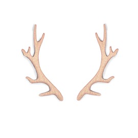 Altitude Boutique Deer Antler Earrings | Tree Branch Crawler Stud Earrings for Women | Outdoor Earring Cuffs Animal Earrings (Rose Gold)