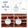 MicLee Women Photo Locket Necklace 925 Sterling Silver Round Shape