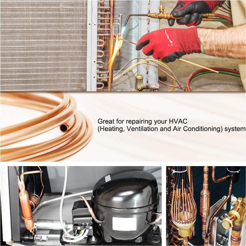 Copper Tube, 2m T2 Soft Copper Coil Tube Pipe, ID