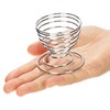 com-four® 12 x Egg Cups Chrome-Plated Metal Elegant Egg Holders