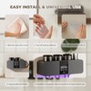 Smart Wall-Mounted Toothbrush Holder with Solar Charging, 6 Brush Slots