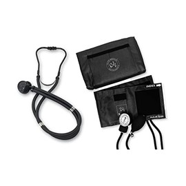 EMI 330-ST Stealth Black Sprague Stethoscope and Aneroid Sphygmomanometer Blood Pressure Set