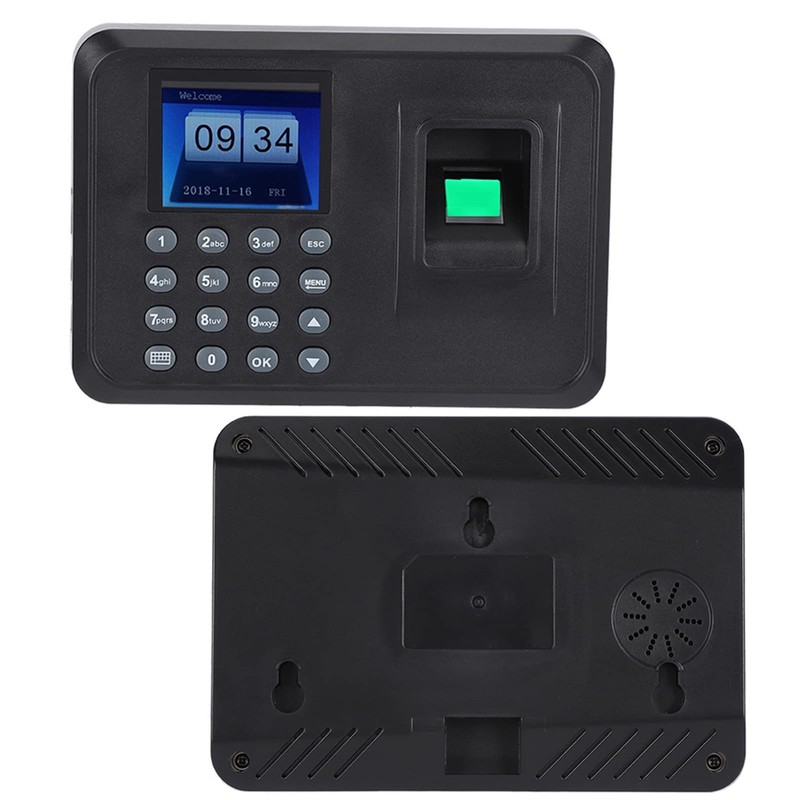 ASHATA Fingerprint Time Attendance Device, 2.4 Inch TFT LCD Screen