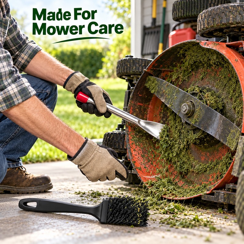 2Pcs Lawn Mower Deck Scraper and Cleaning Brush Set –