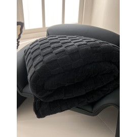 PAJEO Twin Fleece Blanket for Couch - Super Soft Cozy Throw Blankets for Women,3D Checkered Striped Lightweight Blanket for Girls,All Seasons Flannel Blanket，Bed Home Decor，60x80 Inches