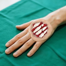 MedEduQuest Adhesive Hand Trauma Trainer, Wound Simulation Model for EMT, First Aid, Nursing & Medical Care Training