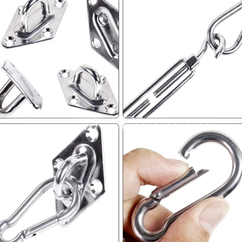 Shade Sail Hardware Kit 304 Stainless Steel S Hook M6