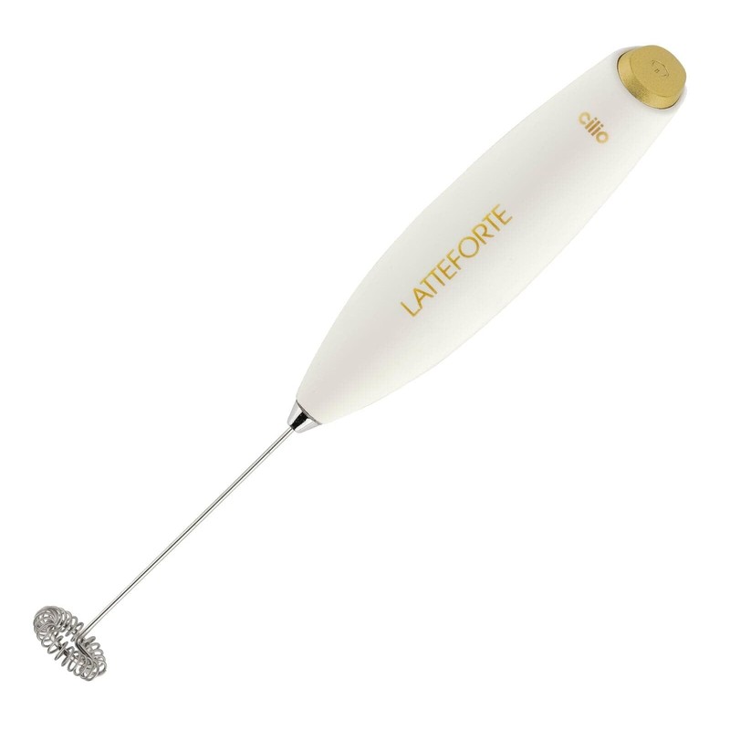 Cilio Latteforte Battery Powered Milk Frother, with Stainless Steel Stand,