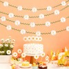 3D Daisy Flower Garland (2PCS) Flower Banner Wildflower Party Decorations