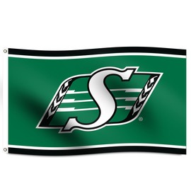 Saskatchewan Roughriders Flag Deluxe Silk Fabric Fans Support CFL Team Decor Outdoor/Indoor Banner