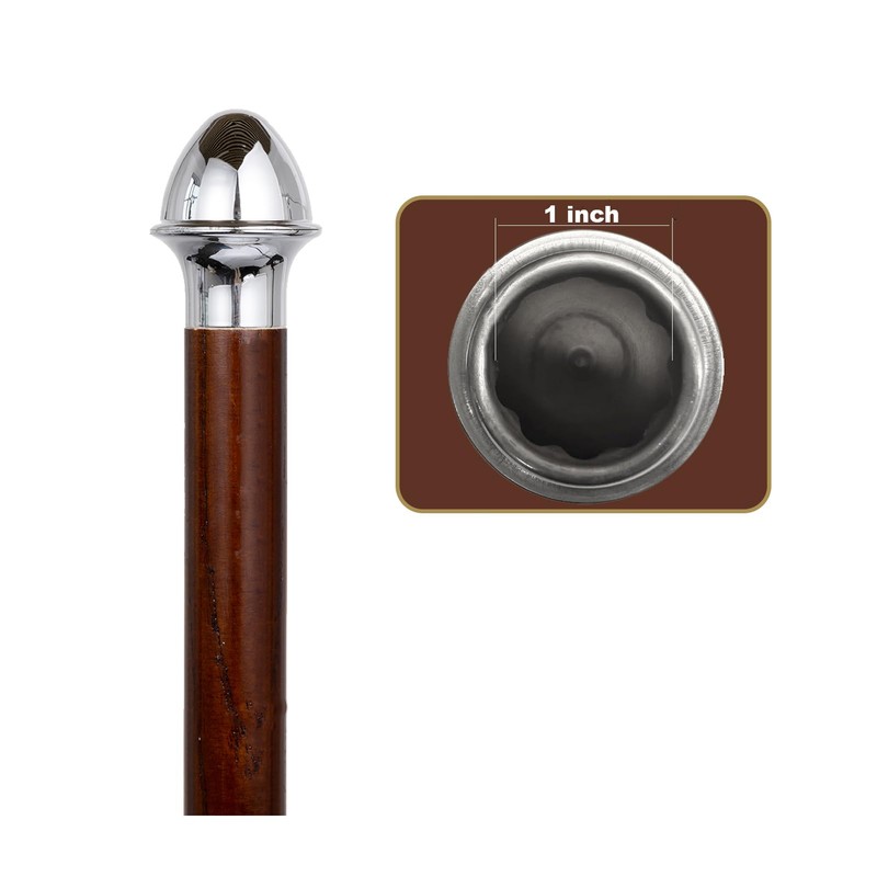 Homissor Flag Pole Topper 2 Packs Sliver Acorn End Cap