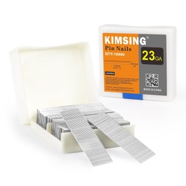 KIMSING P620SS(20mm) 23 Gauge Stainless Steel Micro Pin Nails 9,000 Pcs/Box, Headless Pinner Nails for Pneumatic Pin Nailer