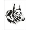 UMR-Design W-647 Wolf Wall / Textile Stencil Size A4