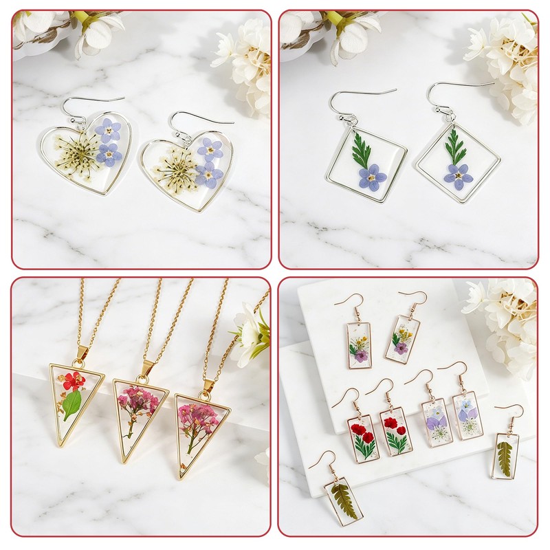 30 Pack Resin Molds, Hollow Frame Pendants, Bezel Earrings, Epoxy