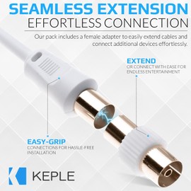 Antenna Cable Satellite Cable Receiver for Cable TV Recorder Satellite Bowl Resiver for Satellite Distributor Soundbar TV, HDTV, Radio, DVB-T, DVB-C, DVB-S, DVB-S2, FM, DAB, DAB+ Coaxial 20 m