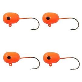Northland Fishing Tackle High-Ball Floater Jig, Orange, #1 Hook, 4/Cd