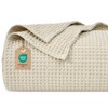 PHF 100% Cotton Waffle Blanket, Cuddly Blanket, 130 x 150