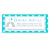 30 Diaper Raffle Cards Elephant Baby Shower Teal Blue