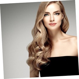 FRCOLOR 30pcs Black Scrunchie Hair Styling Tools Miniature Kit Golden Hair Extensions Blonde Hair Hair Boards Real Hair for Practicing Ring Sample Model Bracket