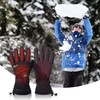 Telguua Heated Gloves Men Women Touchscreen Heated Gloves Warm Motorcycle