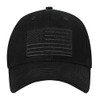Rothco Hook & Loop U.S. Flag Low Profile Cap, Black