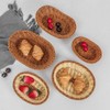 Yarlung Set of 3 Oval Woven Breads Baskets, Small Stackable