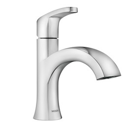 Moen Karis Chrome One-Handle Single Hole Bathroom Sink Faucet with Optional Deck Plate, 84346