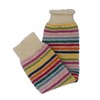 Hirsch Natur, Leg Warmers 100% Wool (kbT), Natural/striped waistband